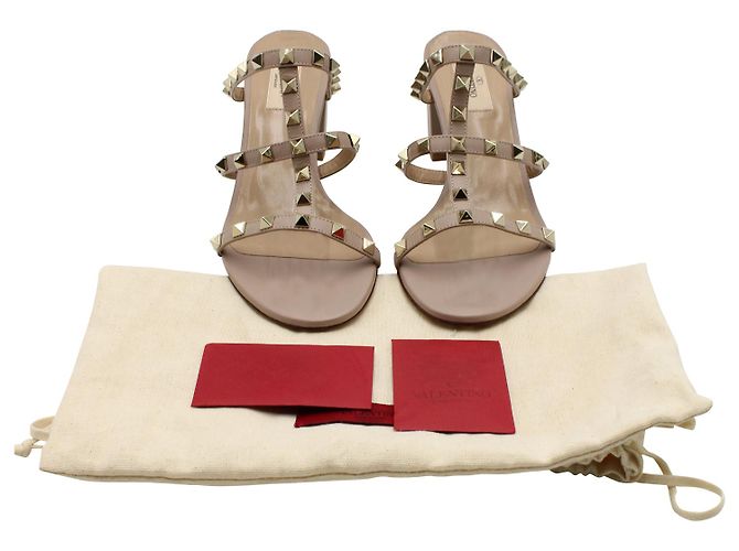 Valentino Garavani Valentino Rockstud Sandalen aus nacktem Leder - Ansicht 8