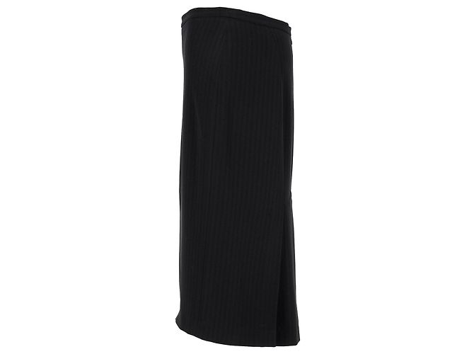 FALDA LÁPIZ A MEDIDA DE RAYAS Max Mara en triacetato negro - vista 2