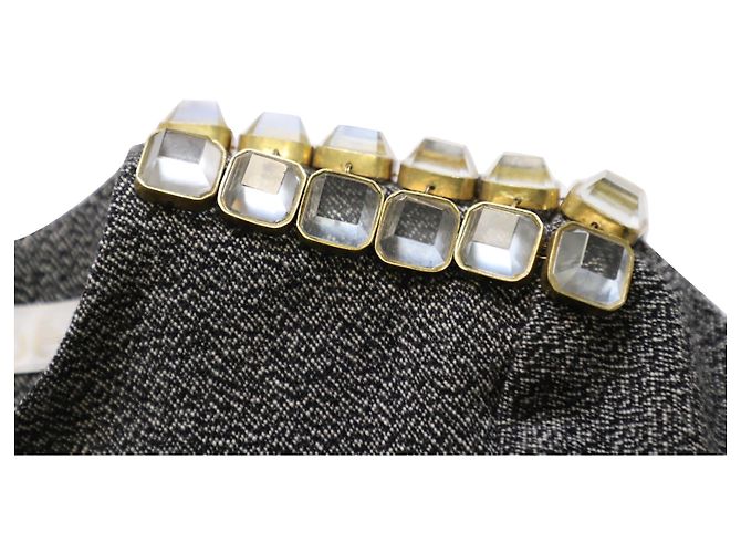 Chloé Chloe Epaulettes Etuikleid aus schwarzer Wolle - Ansicht 6