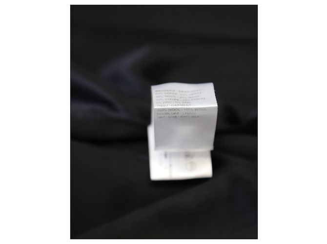 Chloé Chloe Epaulettes Etuikleid aus schwarzer Wolle - Ansicht 8