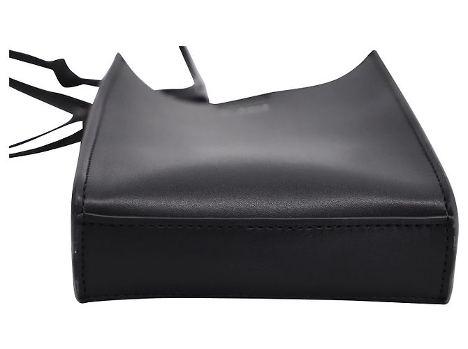 Bolsa tiracolo pequena Jil Sander Tangle em couro de bezerro preto - vista 10
