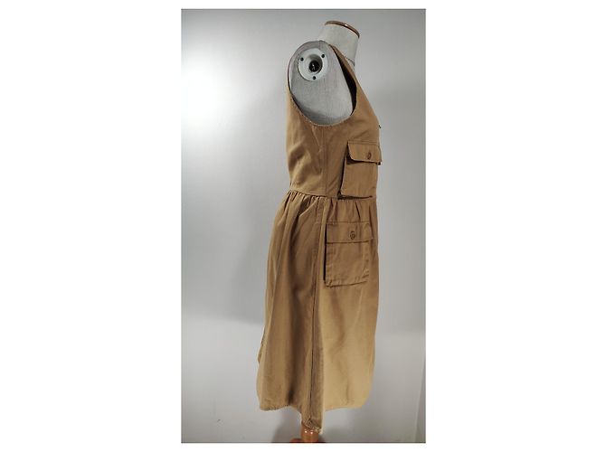 Vestido Mads Norgaard Super Work Drixa Marrón Algodón Castaño - vista 3