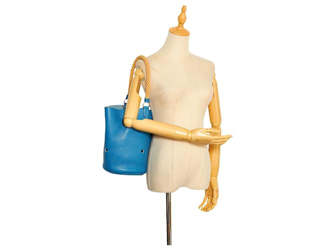 Hermès Blauer Clemence Mangeoire Eimer PM - Ansicht 10
