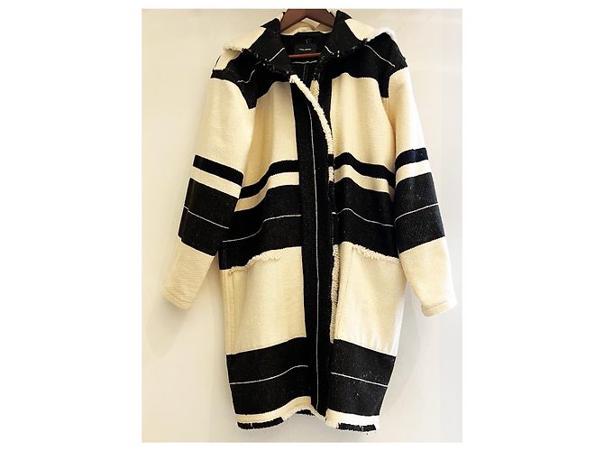 Abrigo Isabel Marant Adil de mezcla de lana blanco - vista 3