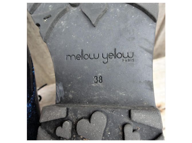 Stivaletti Mellow Yellow in vernice glitterata blu 38 - vista 7