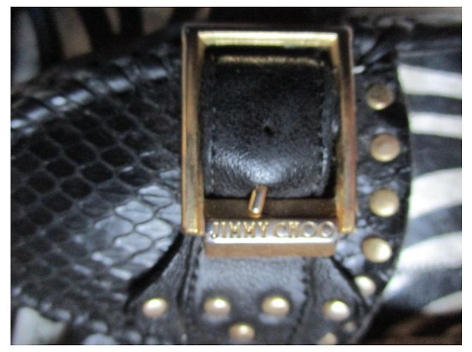 Jimmy Choo Bailarinas con hebillas de cuero negro, 37,5 - vista 7