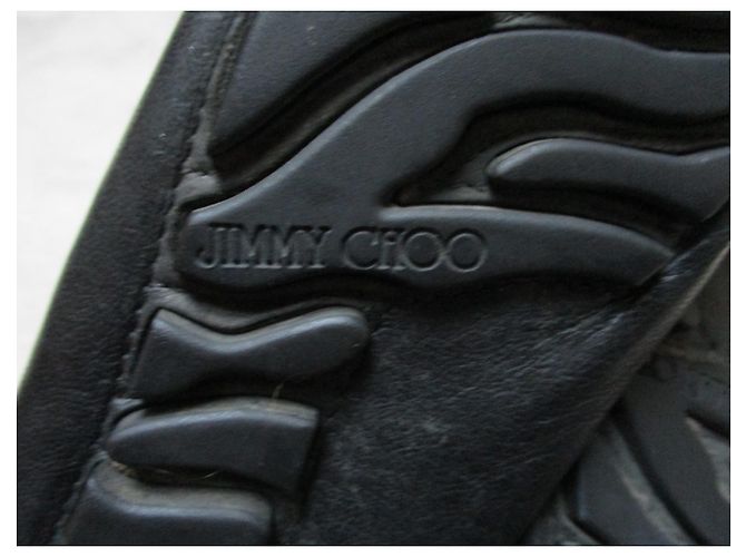 Jimmy Choo Bailarinas con hebillas de cuero negro, 37,5 - vista 8