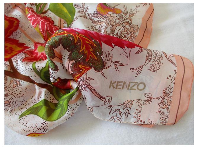 Kenzo Seide gestohlen, Japanische Blumen. - Ansicht 2