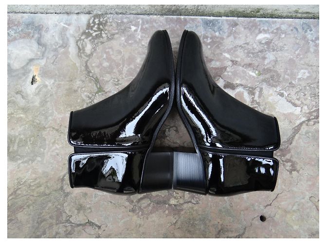 Botines Giuseppe Zanotti de charol negro - vista 13