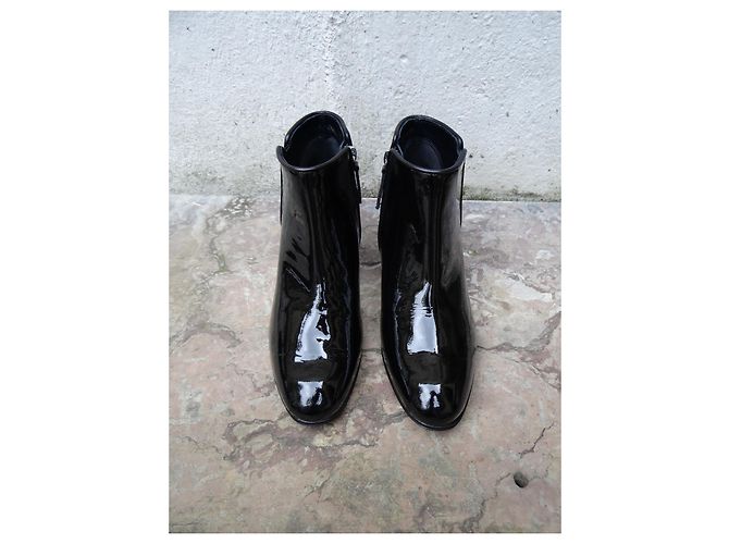 Botines Giuseppe Zanotti de charol negro - vista 2