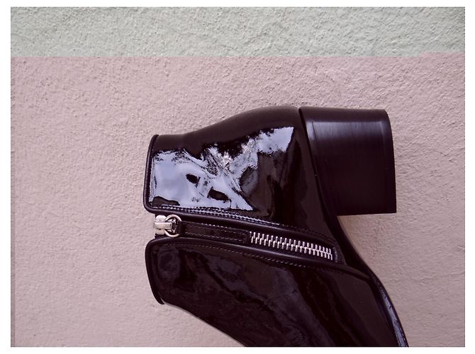 Botines Giuseppe Zanotti de charol negro - vista 4