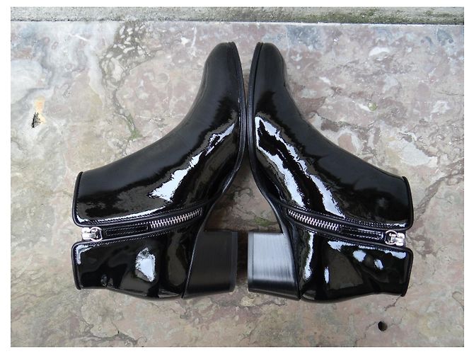 Botines Giuseppe Zanotti de charol negro - vista 8