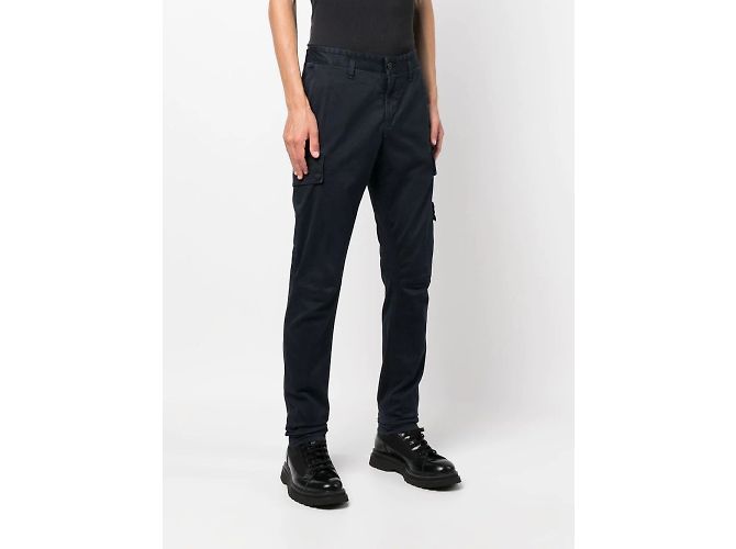 Pantaloni cargo in gabardine Stone Island Blu - vista 3