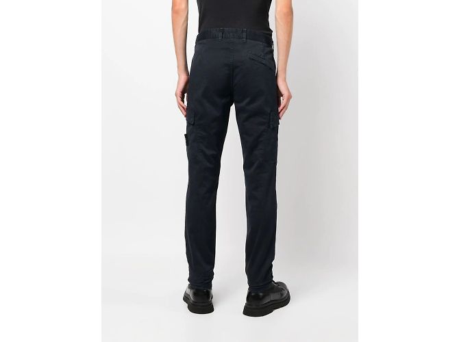 Pantaloni cargo in gabardine Stone Island Blu - vista 4