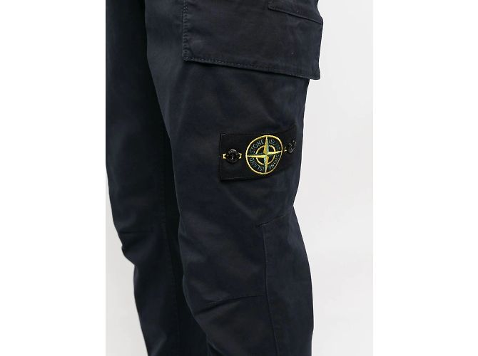 Pantaloni cargo in gabardine Stone Island Blu - vista 5