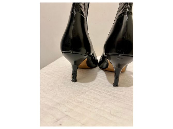 Diane Von Furstenberg Botines Chelsea DvF Mollo de charol Negro - vista 3