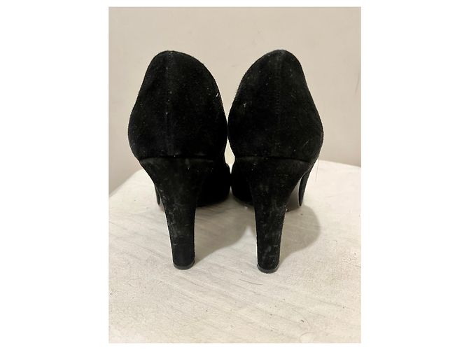 Diane Von Furstenberg DvF klassische hochhackige Wildlederpumps Schwarz - Ansicht 2