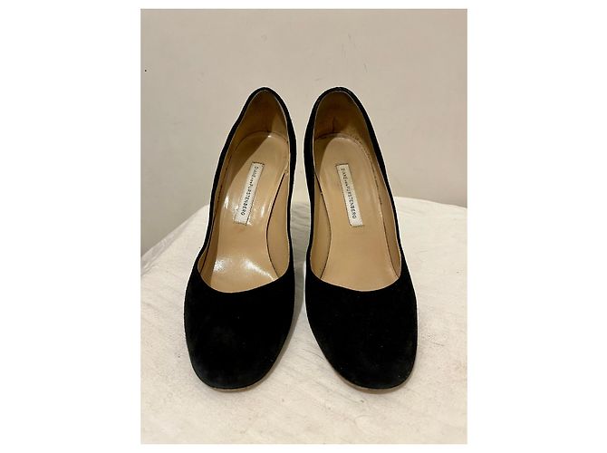 Diane Von Furstenberg DvF klassische hochhackige Wildlederpumps Schwarz - Ansicht 4