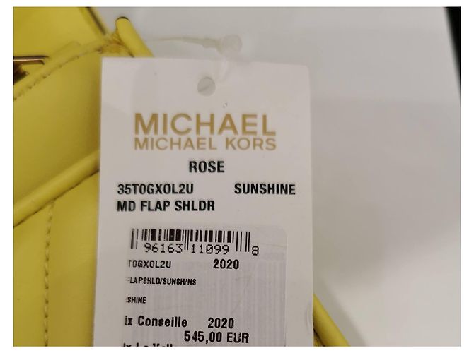 Michael Kors Umhängetasche Gelb mit Goldbeschlag - Ansicht 15