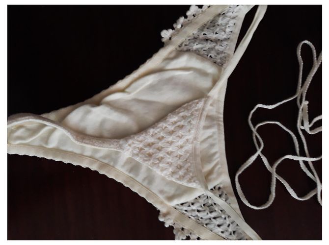 Autre Marque 2pieza de crochet con turquesa Beige - vista 3