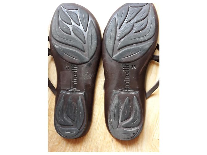 Minelli Sandalen Braun Blumenmotiv Größe 38 - Ansicht 3