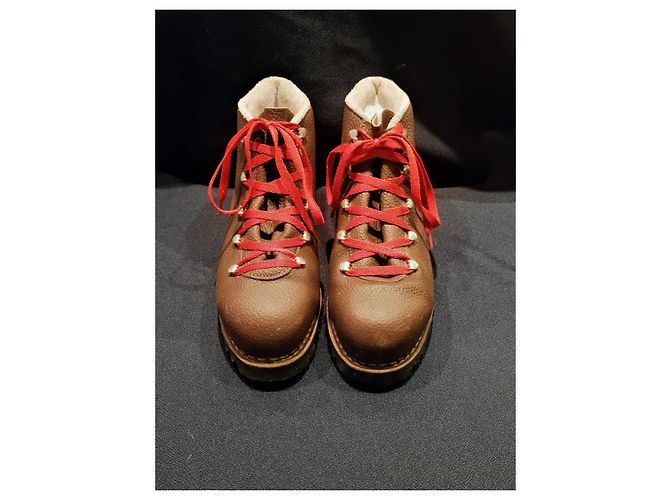Paraboot Jannu Brown Grained Leather Boots Size 42 - view 3
