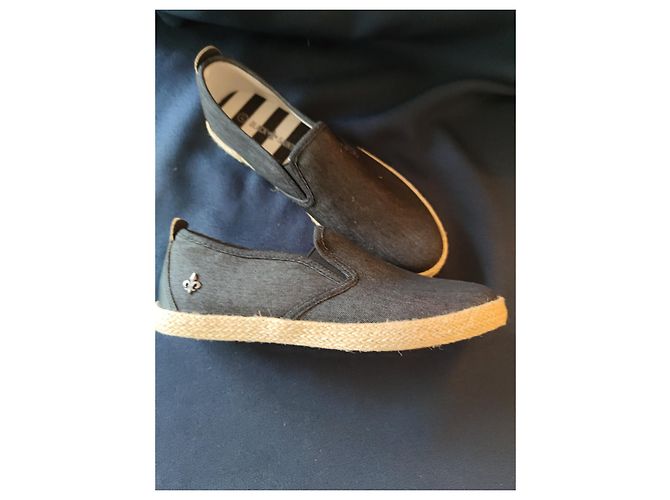 Autre Marque Espadrillas SAINTS in denim antracite cotone Grigio antracite - vista 3