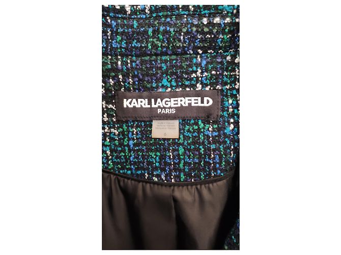 Chaqueta Karl Lagerfeld Verde Algodón Multicolor - vista 4
