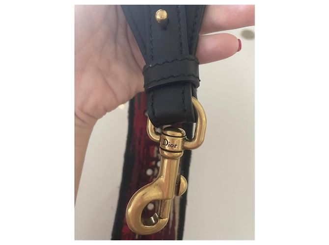 Christian Dior bolsa tiracolo 30 Montaigne couro preto bordô - vista 7