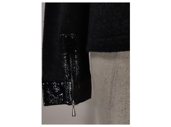 Luisa Cerano Zip Cardigan Black Cashmere Wool - view 5