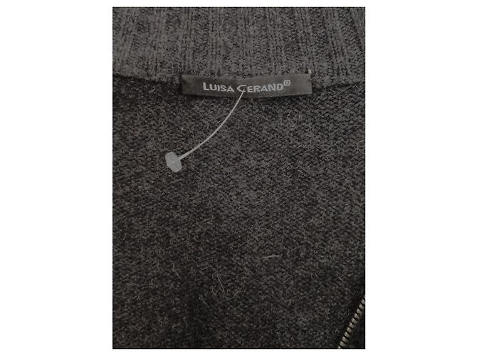 Luisa Cerano Zip Cardigan Black Cashmere Wool - view 6