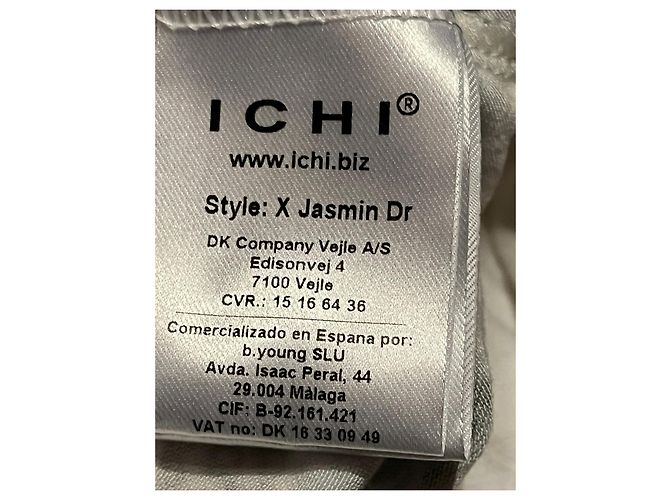 Ichi Jasmin Kleid asymmetrisch weiß gemustert Mehrfarben - Ansicht 3
