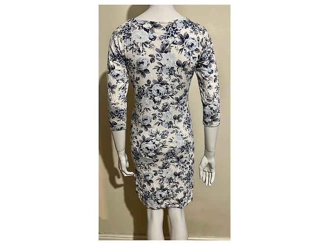 Ichi Jasmin Kleid asymmetrisch weiß gemustert Mehrfarben - Ansicht 4