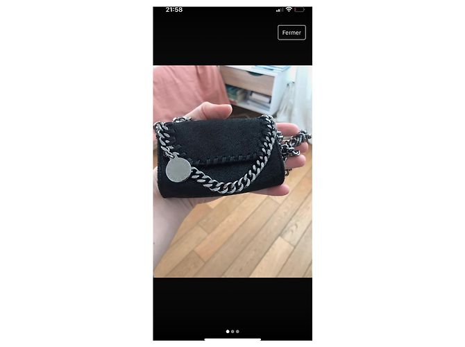 Stella Mc Cartney Borsa Falabella Micro di Stella McCartney Nero - vista 3