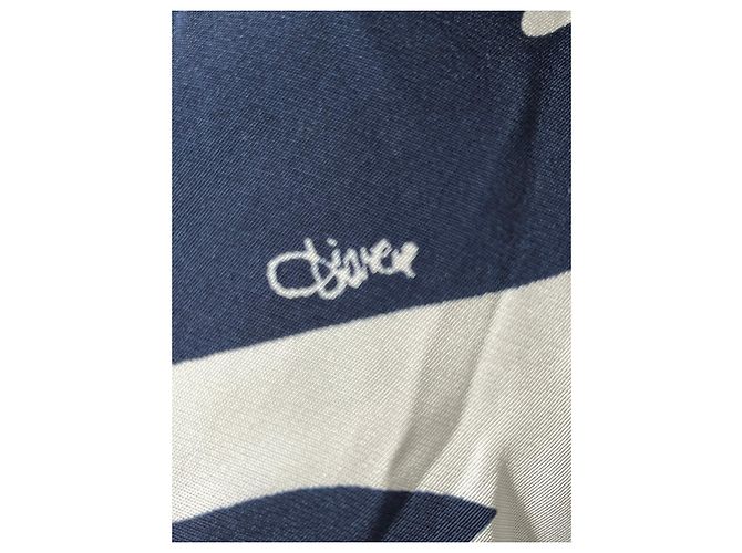 Diane Von Furstenberg DvF Harriet Kleid mit Blumenmuster Weiß Marineblau - Ansicht 6