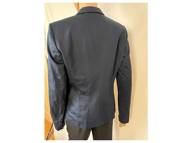 Blazer blu navy Hugo Boss Anelly in cotone - vista 3
