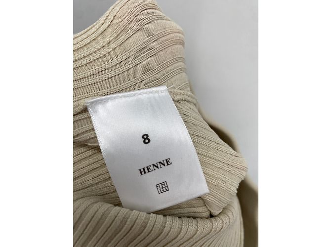 Autre Marque Henne Hose T.UK 8 Viskose Beige - Ansicht 4
