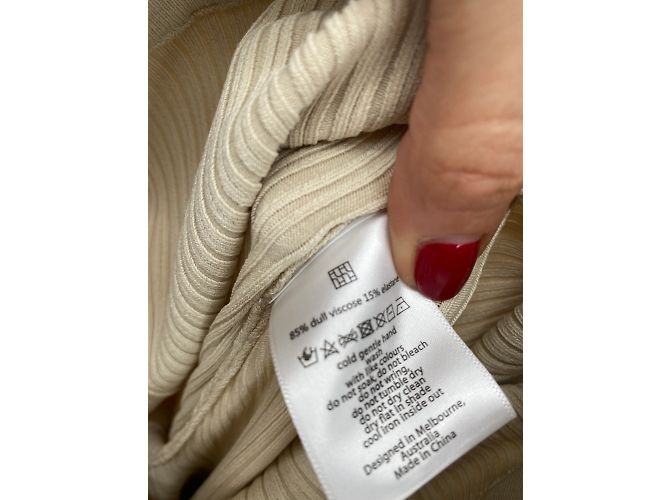 Autre Marque Henne Hose T.UK 8 Viskose Beige - Ansicht 5
