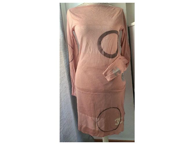 Conjunto falda + top Chanel Rosa Gris Burdeos - vista 2