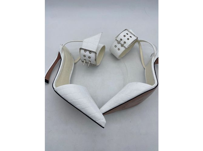Autre Marque Sandali Piferi T.EU 37 Pelle Bianco - vista 3