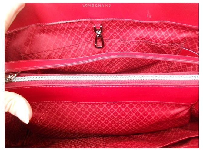 bag-in 100%Longchamp in pelle rossa Rosso - vista 12