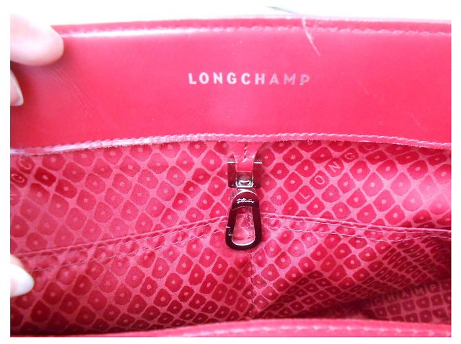 bag-in 100%Longchamp in pelle rossa Rosso - vista 14