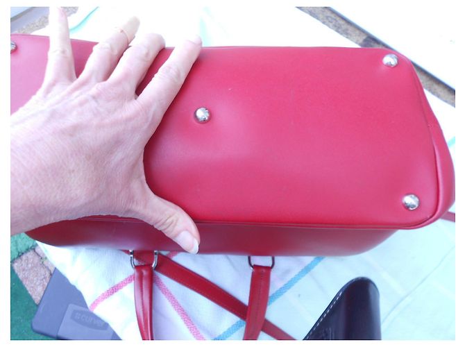 bag-in 100%Longchamp in pelle rossa Rosso - vista 18