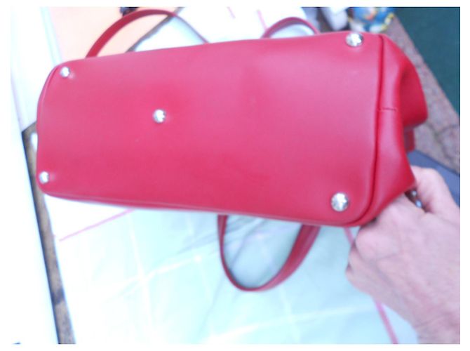 bag-in 100%Longchamp in pelle rossa Rosso - vista 19