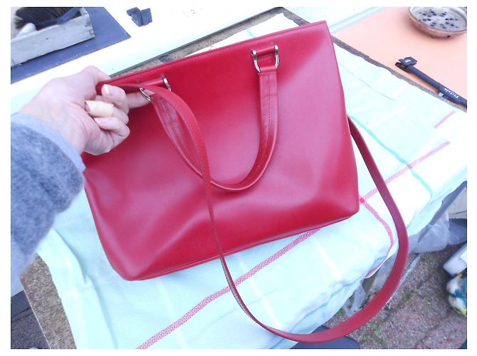 bag-in 100%Longchamp in pelle rossa Rosso - vista 20