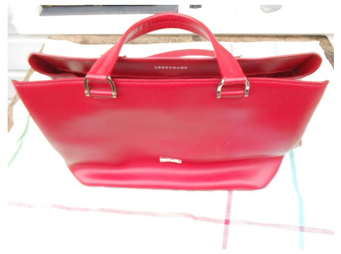bag-in 100%Longchamp in pelle rossa Rosso - vista 5