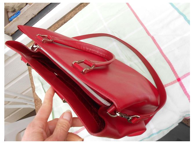 bag-in 100%Longchamp in pelle rossa Rosso - vista 7