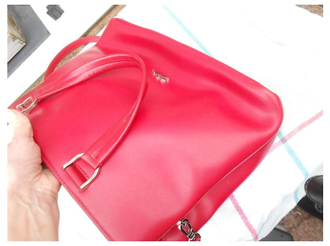 bag-in 100%Longchamp in pelle rossa Rosso - vista 8