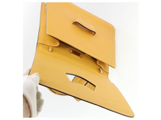 Borsa a mano LOEWE Barcelona in pelle 2modo Yellow Auth am4030 Giallo - vista 10