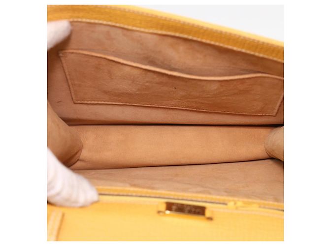 Borsa a mano LOEWE Barcelona in pelle 2modo Yellow Auth am4030 Giallo - vista 11